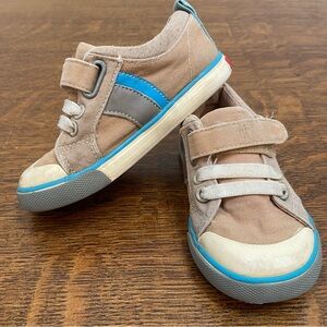 SEE KAI RUN | TAN VELCRO TODDLER SNEAKER